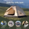 1nite tent Pakicetus Instant Golden Tent - Portable 3-4 Person Sun & Rain Shelter for Beach & Camping